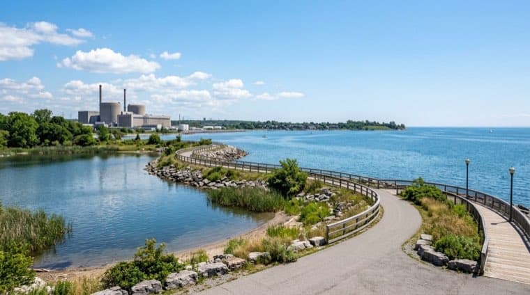 The Pickering waterfront on Lake Ontario.